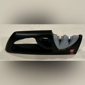 Zwilling Black and Gray Knife two-Stage pull through Sharpener